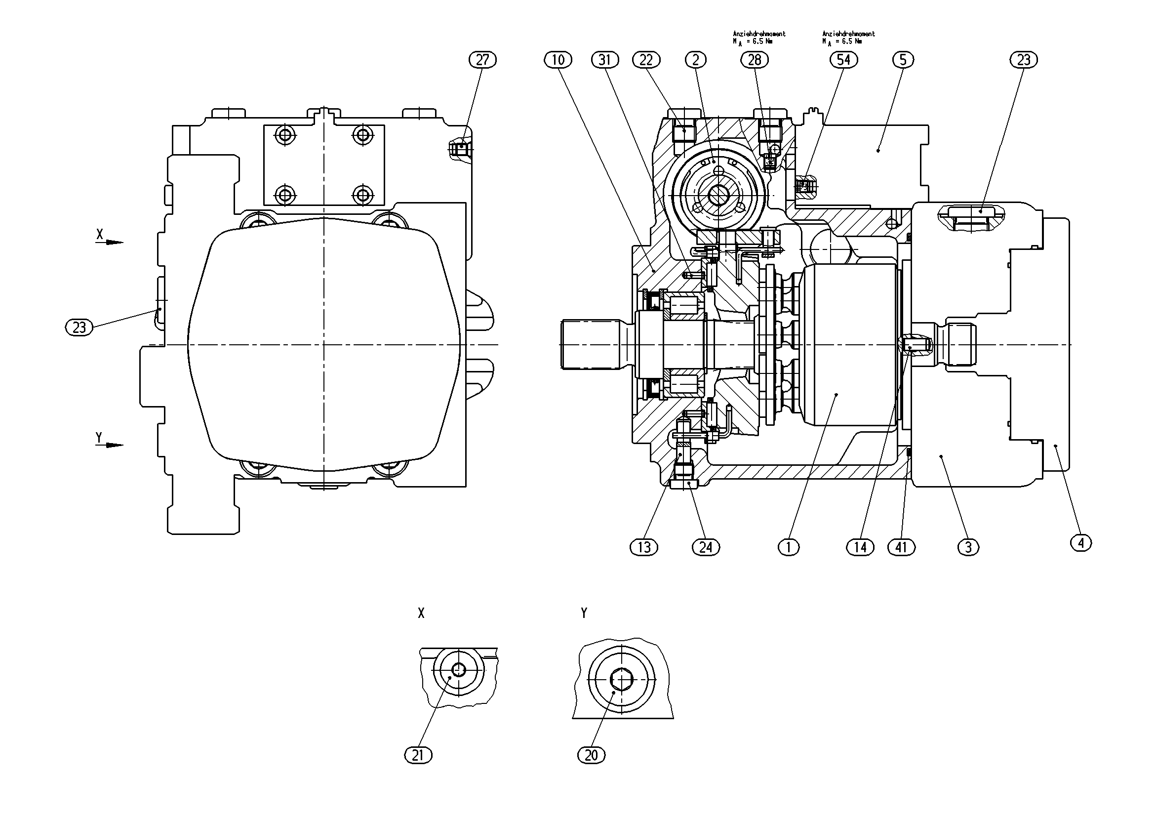 A10VG28HWL1/10L-NSC10F005S-S — Zeichnung