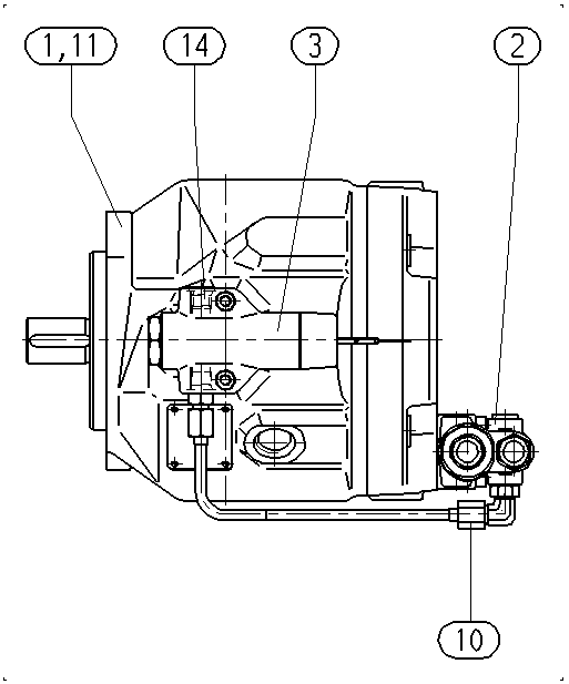 A A10V O 45 DFLR/31R-VKC11N00 -S1566 — Zeichnung