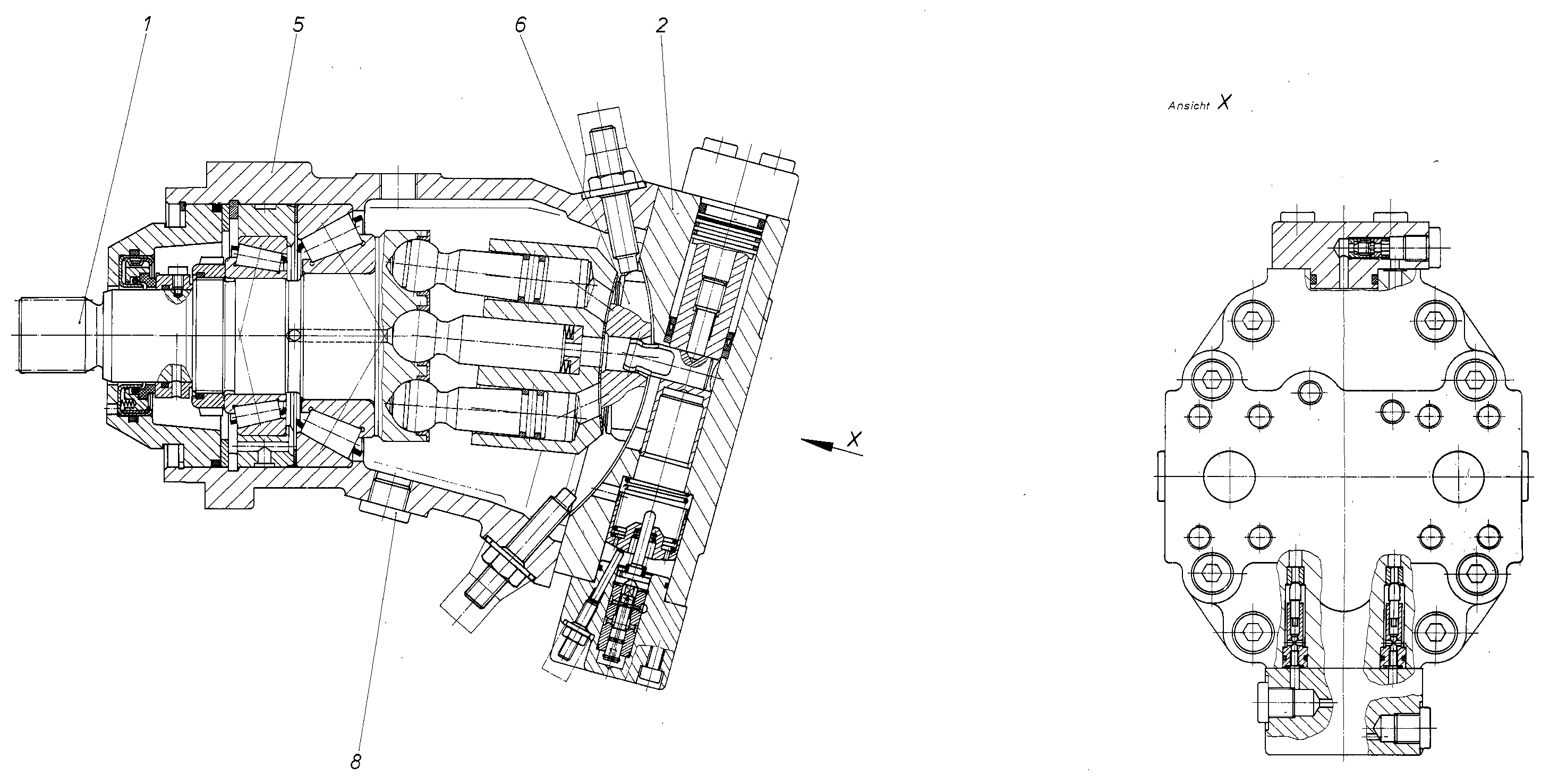 A6VM200HA1/60W-XAB010A-S — Zeichnung