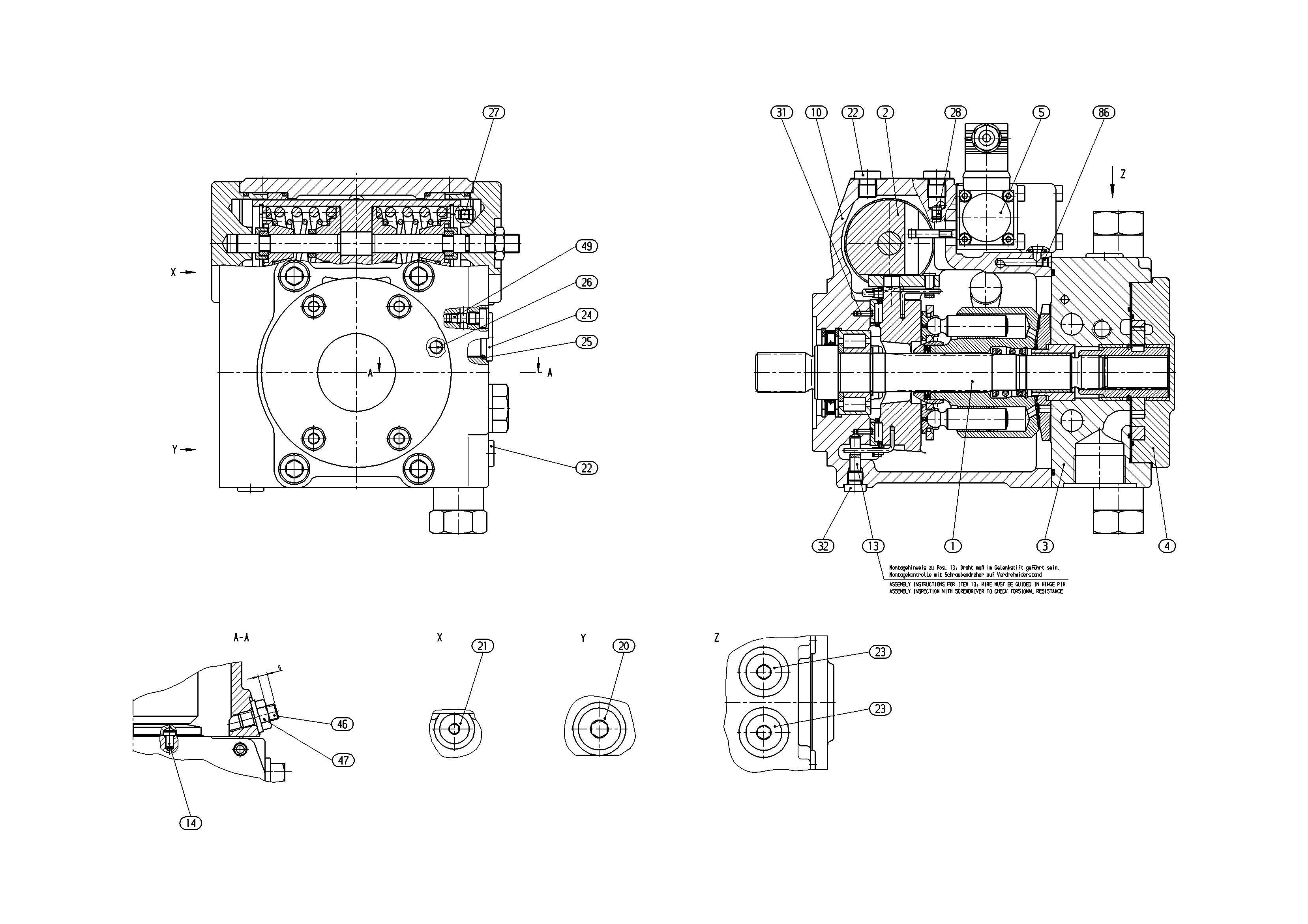A4VG28EZ1D1/32R-NSC10F003S — Zeichnung