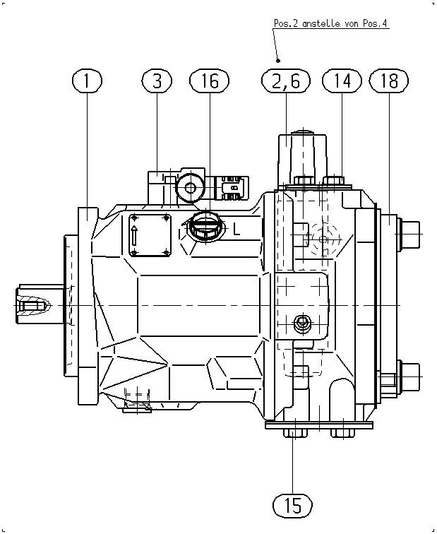 A AA10VSO 71 FEO /31L-PKC92K08 — Zeichnung