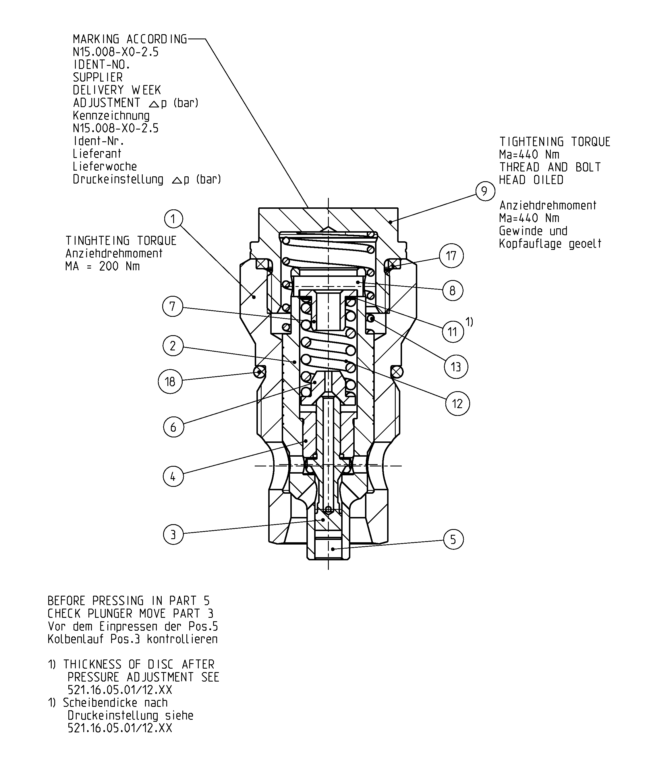 PRESSURE RELIEF VALVE — Zeichnung