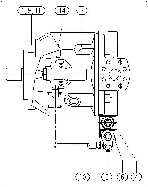 AA10VO71DFLR/31R-VSC12N00-S1314 — Zeichnung