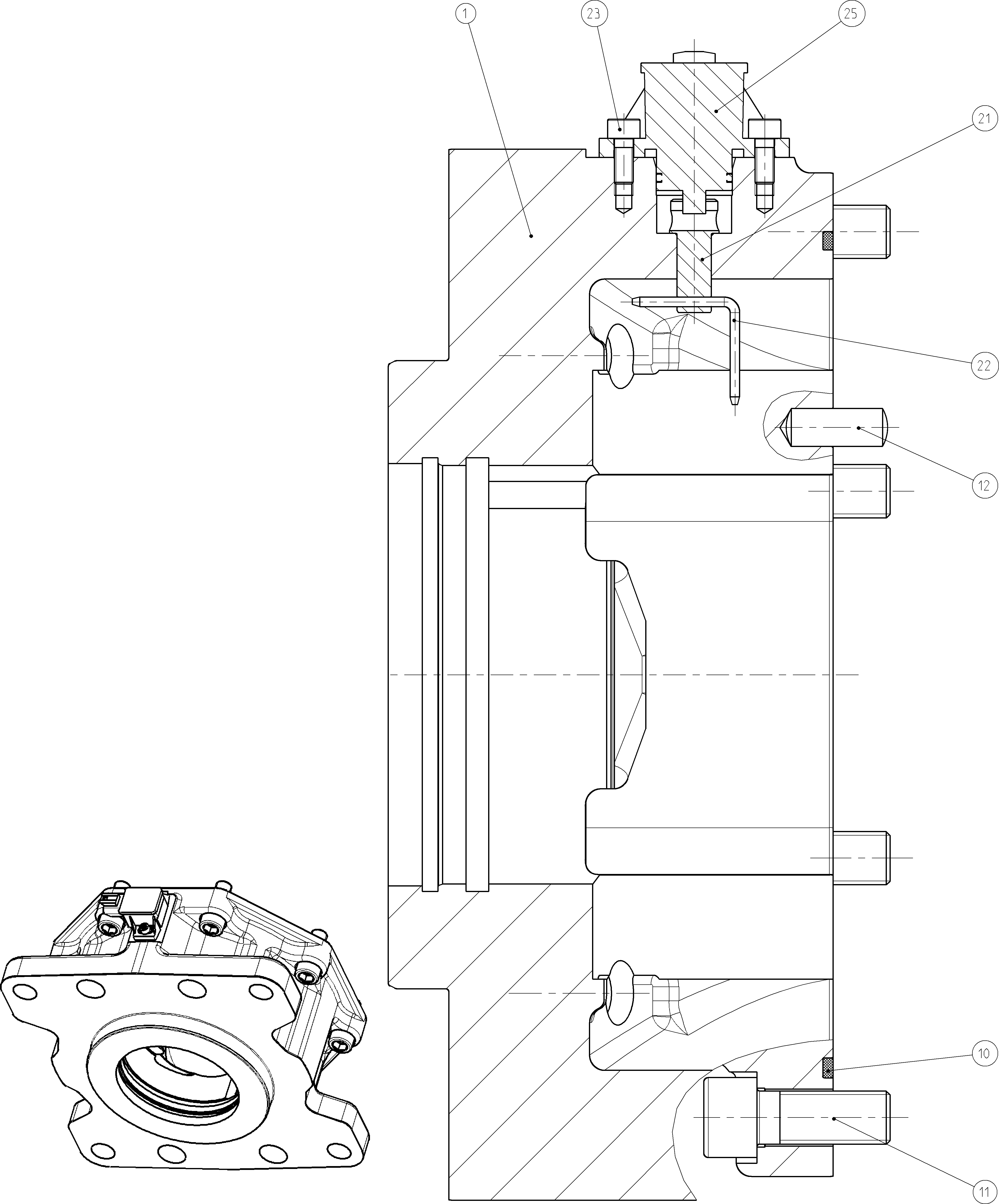 BEARING FLANGE — Zeichnung