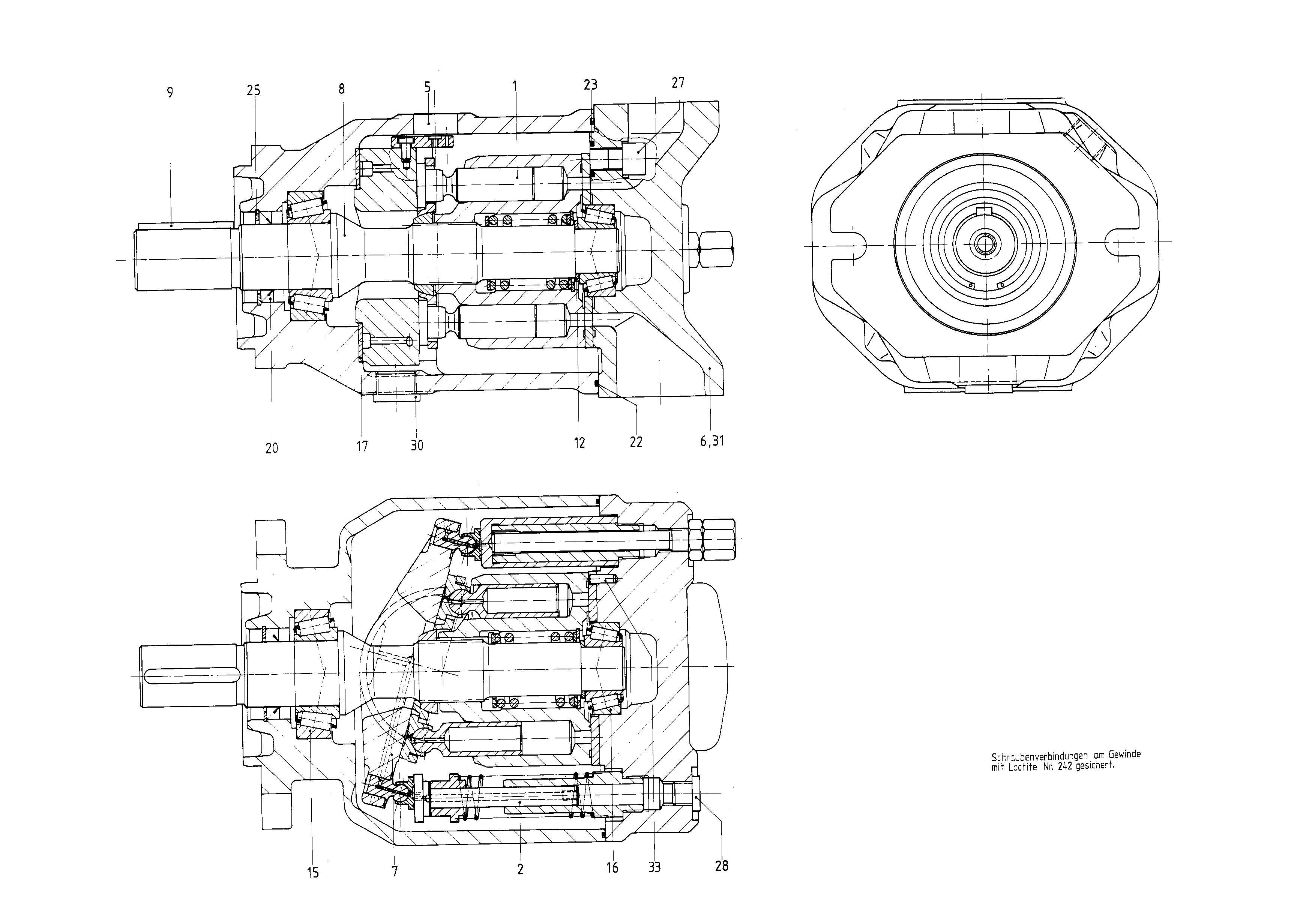 G A10VSO100 OV /31L-PPA12N00 LR -SO136 — Zeichnung