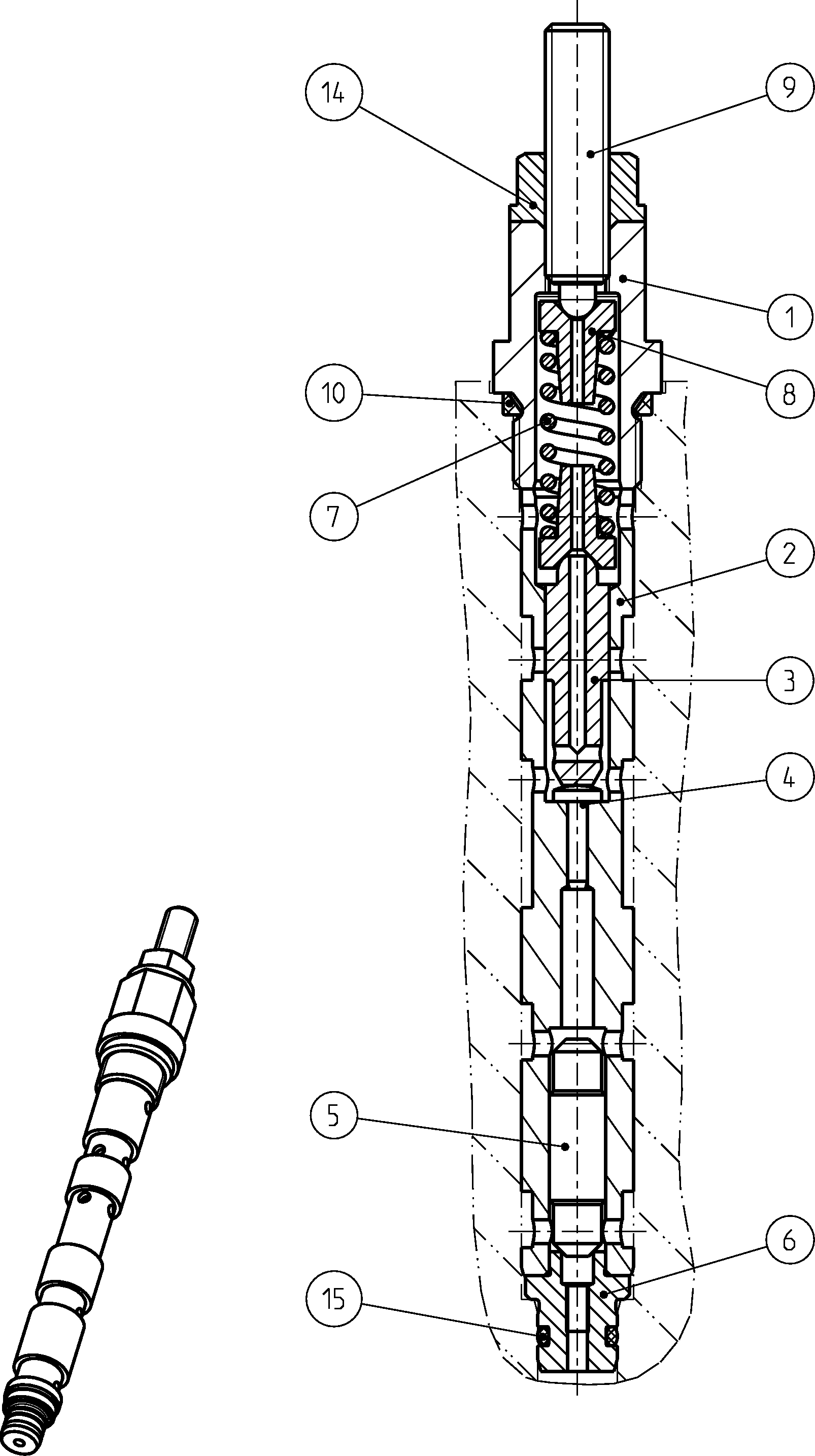 PRESSURE CUT-OFF VALVE — Zeichnung