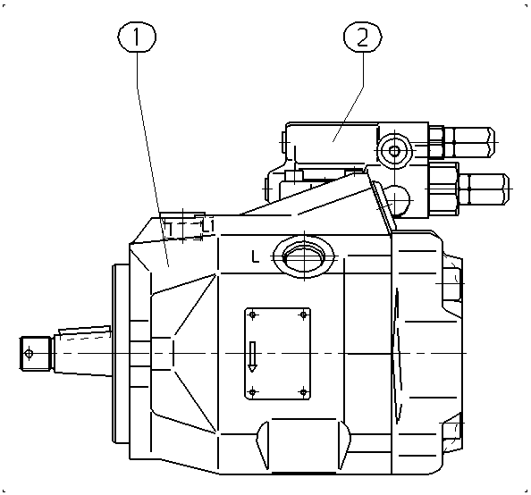 A A10V O 45 DFR1/52R-PCC61N00 — Zeichnung