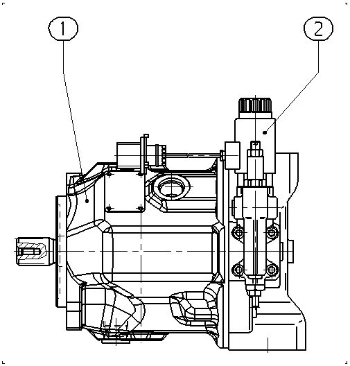 AA10VO45ED72/31R-PSC62N00-S1514 — Zeichnung