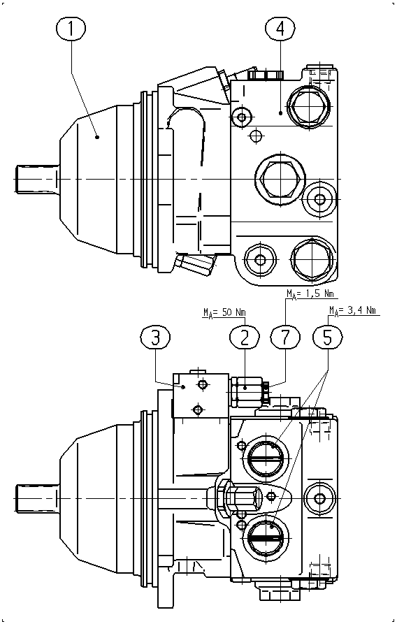 A A10VEC 46 HZ6 /52WXX-VRF811C01 -S1592 — Zeichnung