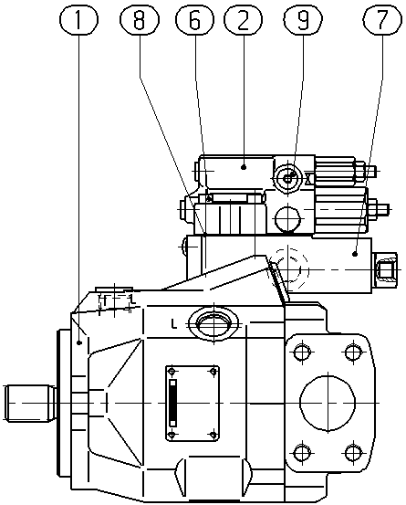 A A10V O 45 DFR1/52R-VSC12N00 -SO526 — Zeichnung