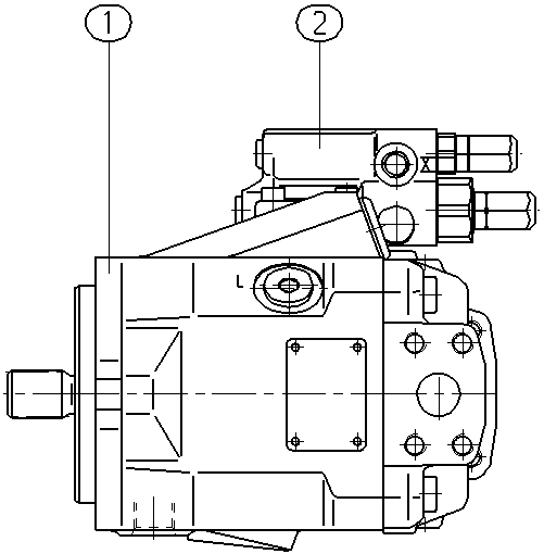 A A10V O 28 DFR1/52L-VSC12N00 -S2437 — Zeichnung