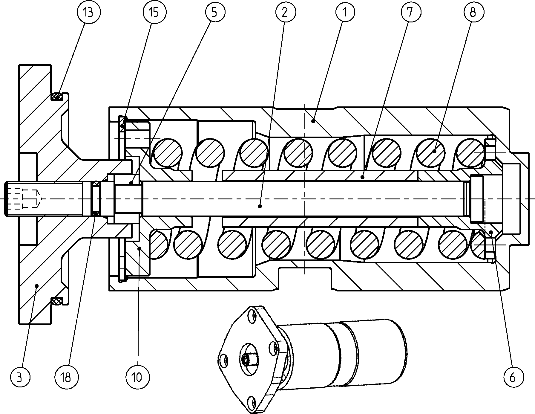 POSITIONING PISTON — Zeichnung