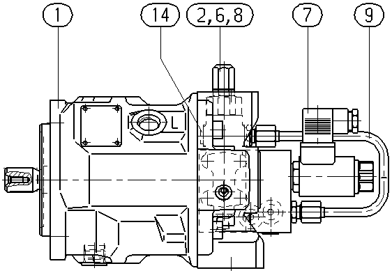 A A10V O 28 DRG /31L-PSC62N00 -S1184 — Zeichnung