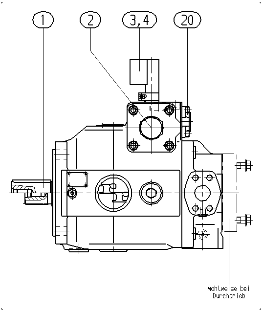 A A4VSO 250 HM2 /30R-PPB13K31 -SO 19 — Zeichnung