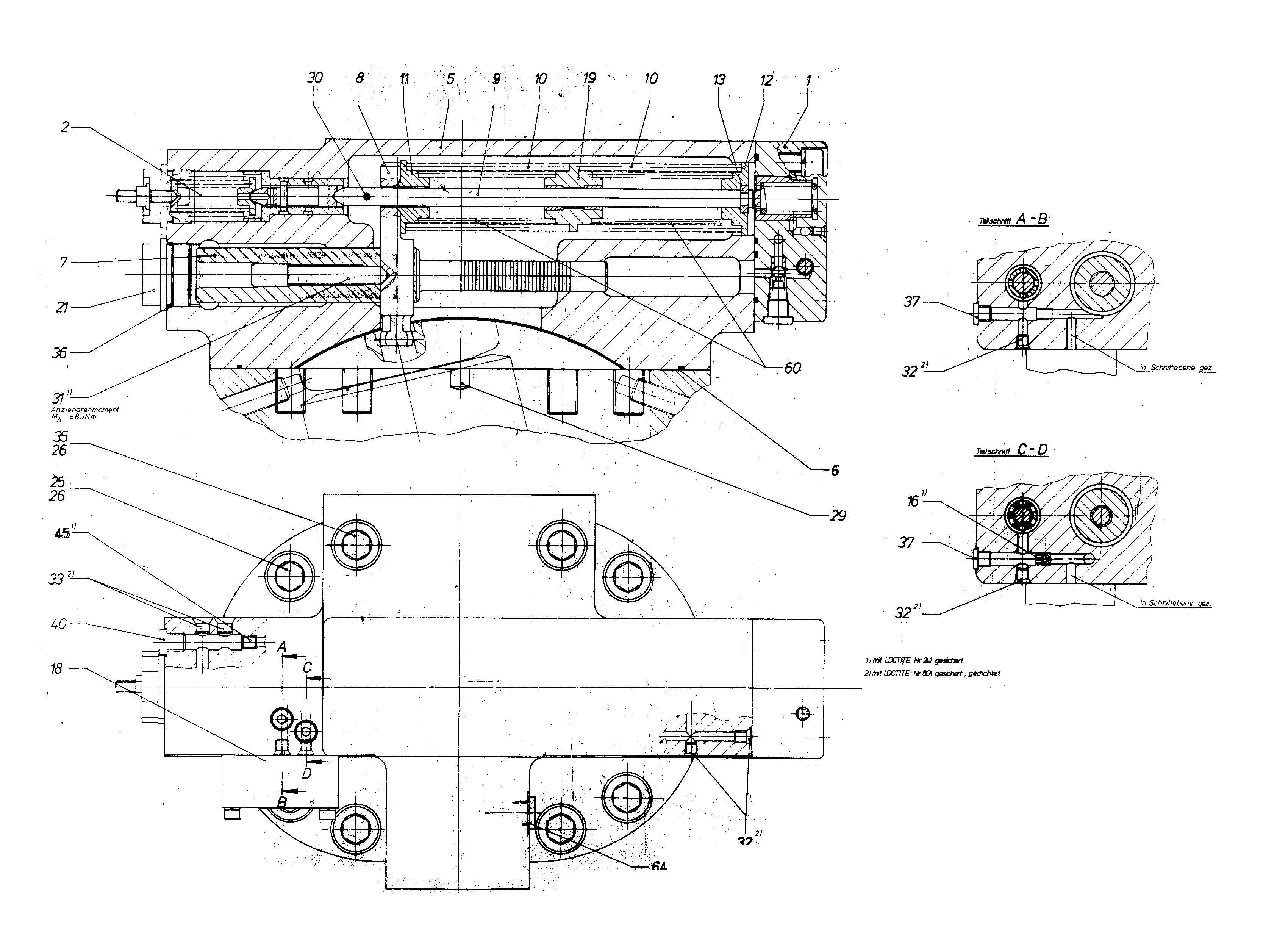 VERST. A7V 250 EL+D RE. FERNGEST. — Zeichnung