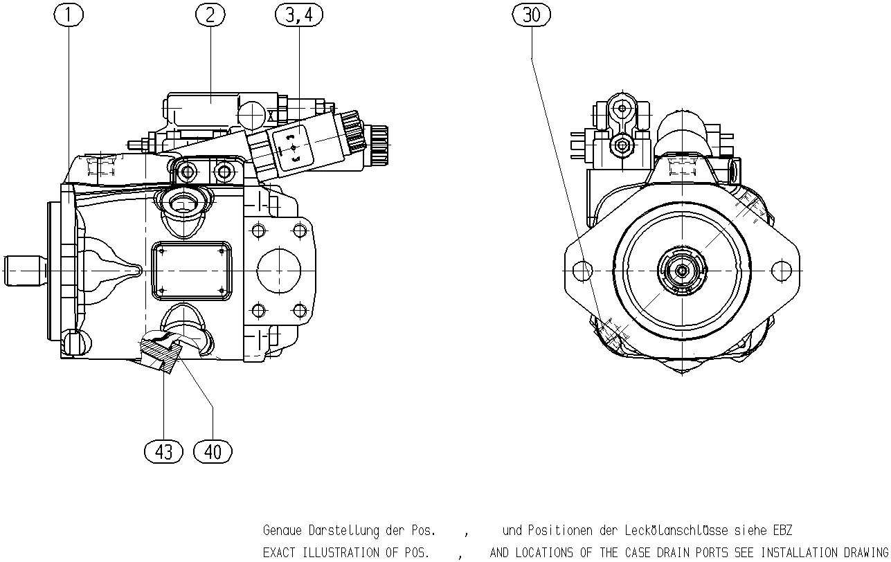 A A10V O 45EP2ER/53R-VSC62N00P — Zeichnung