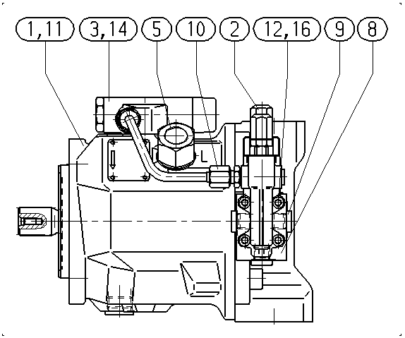 AXIAL-PISTON PUMP — Zeichnung