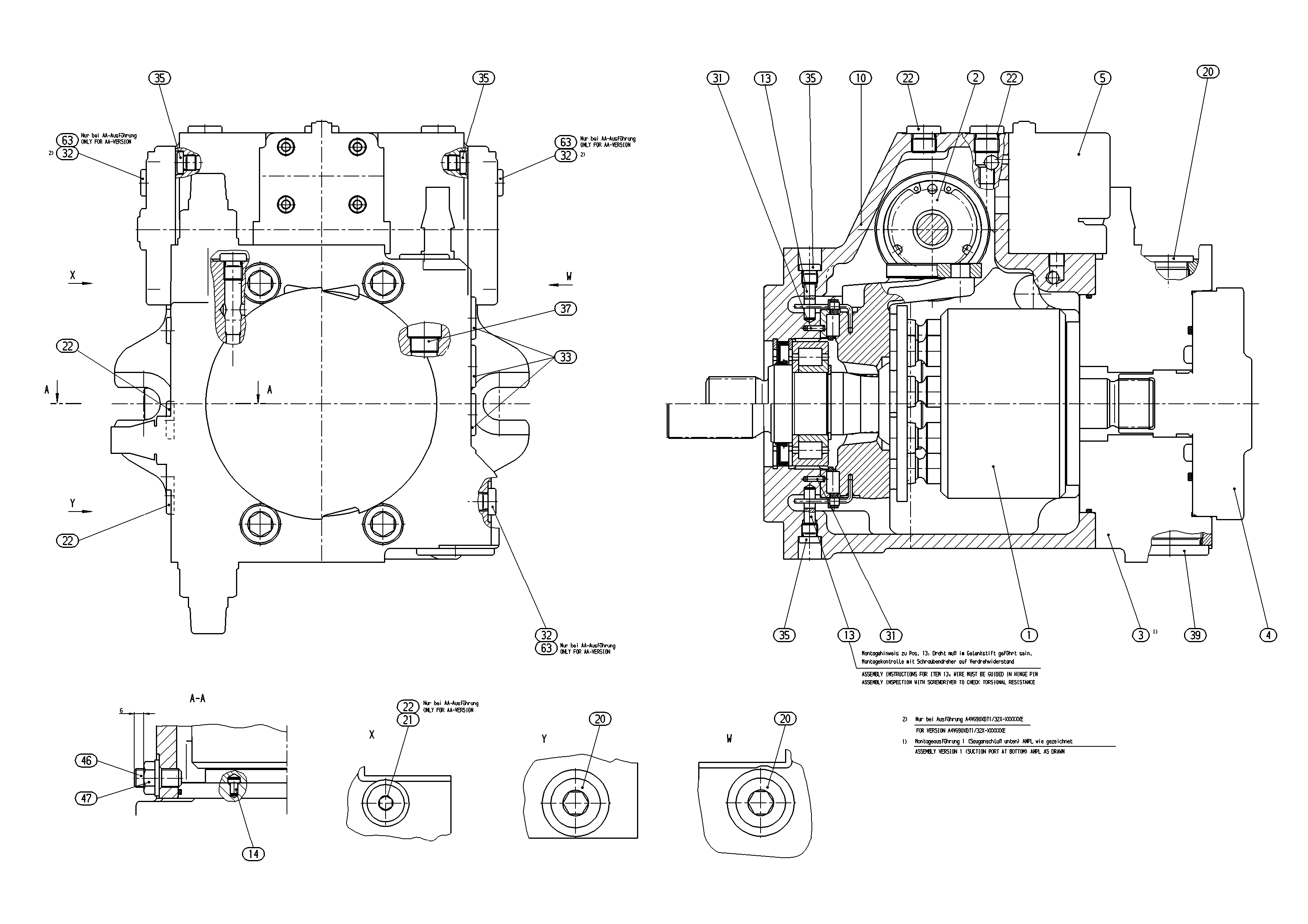 AA4VG90EP4D1/32R-NSFXXK071EP-S — Zeichnung