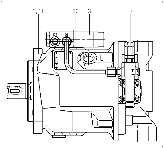 A A10V O 71 DFSR/31R-PSC62N00 -SO160 — Zeichnung