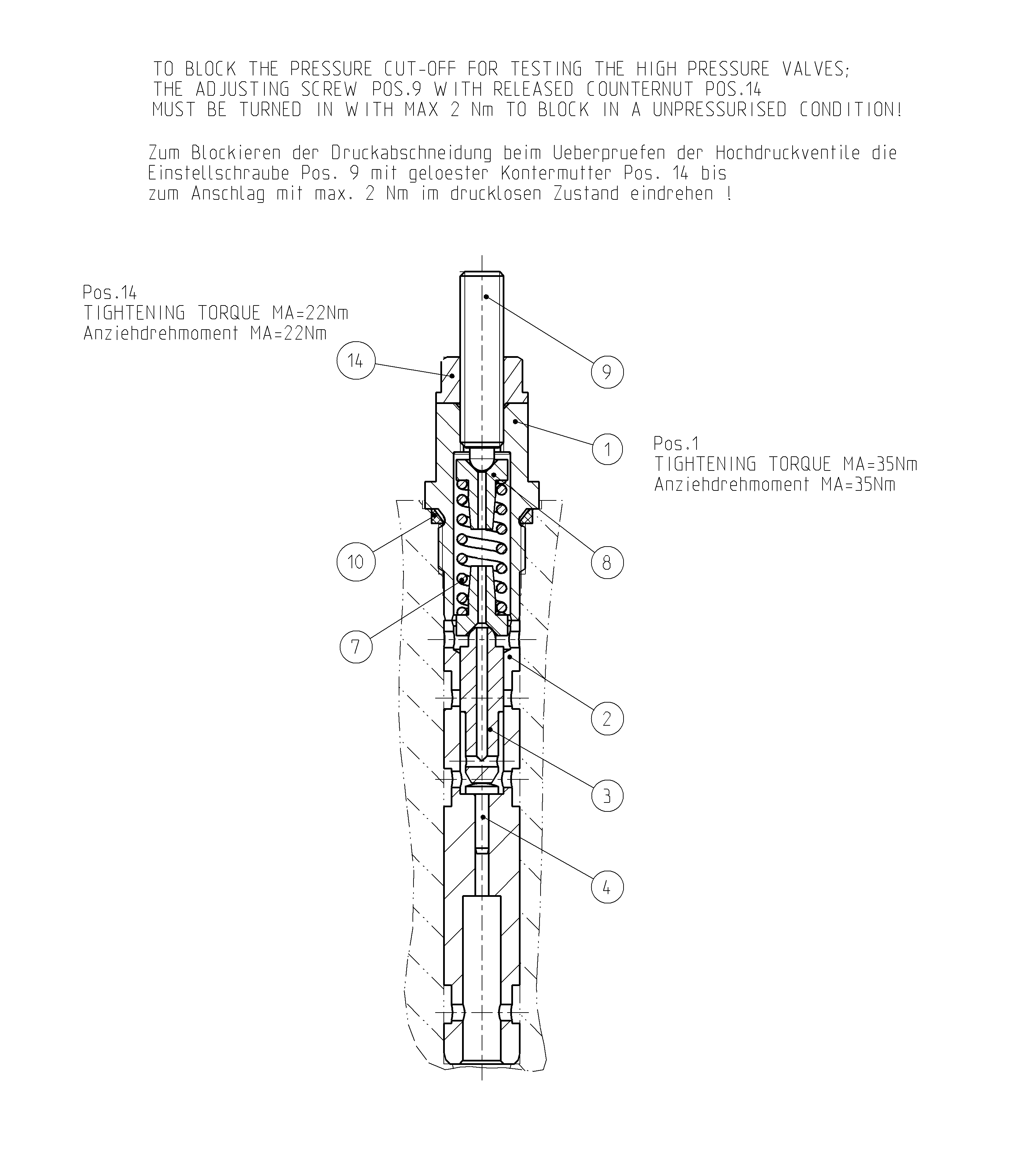 PRESSURE CUT-OFF VALVE — Zeichnung