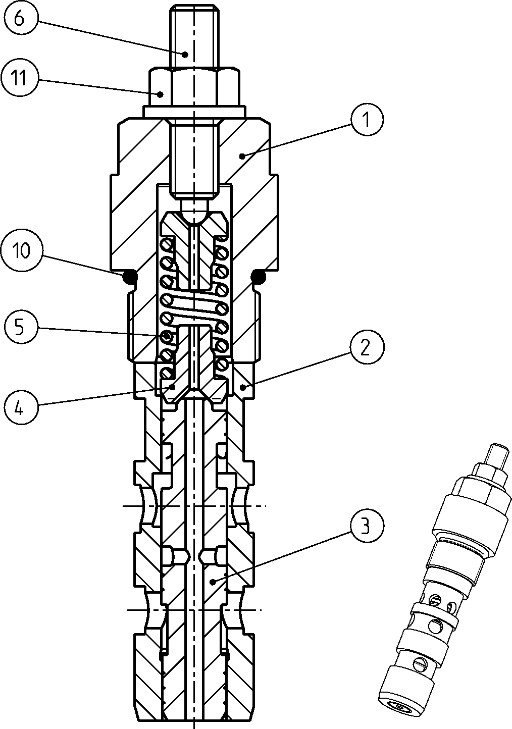PRESSURE CUT-OFF VALVE — Zeichnung