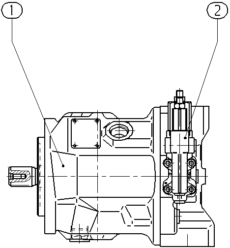 A A10V O 45 DRG /31R-VSC62N00 -SO 13 — Zeichnung