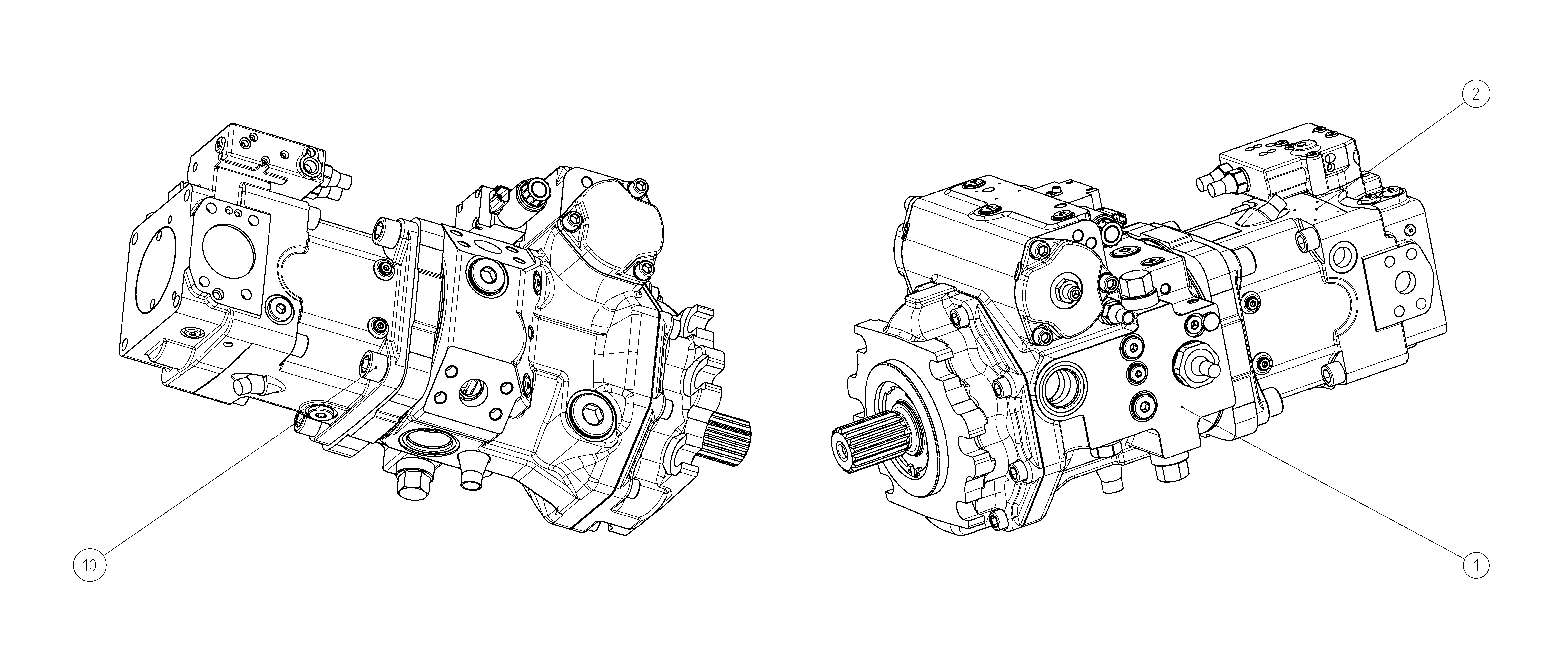 A4VG145EP2D/40+A11VO75DRS/10 — Zeichnung