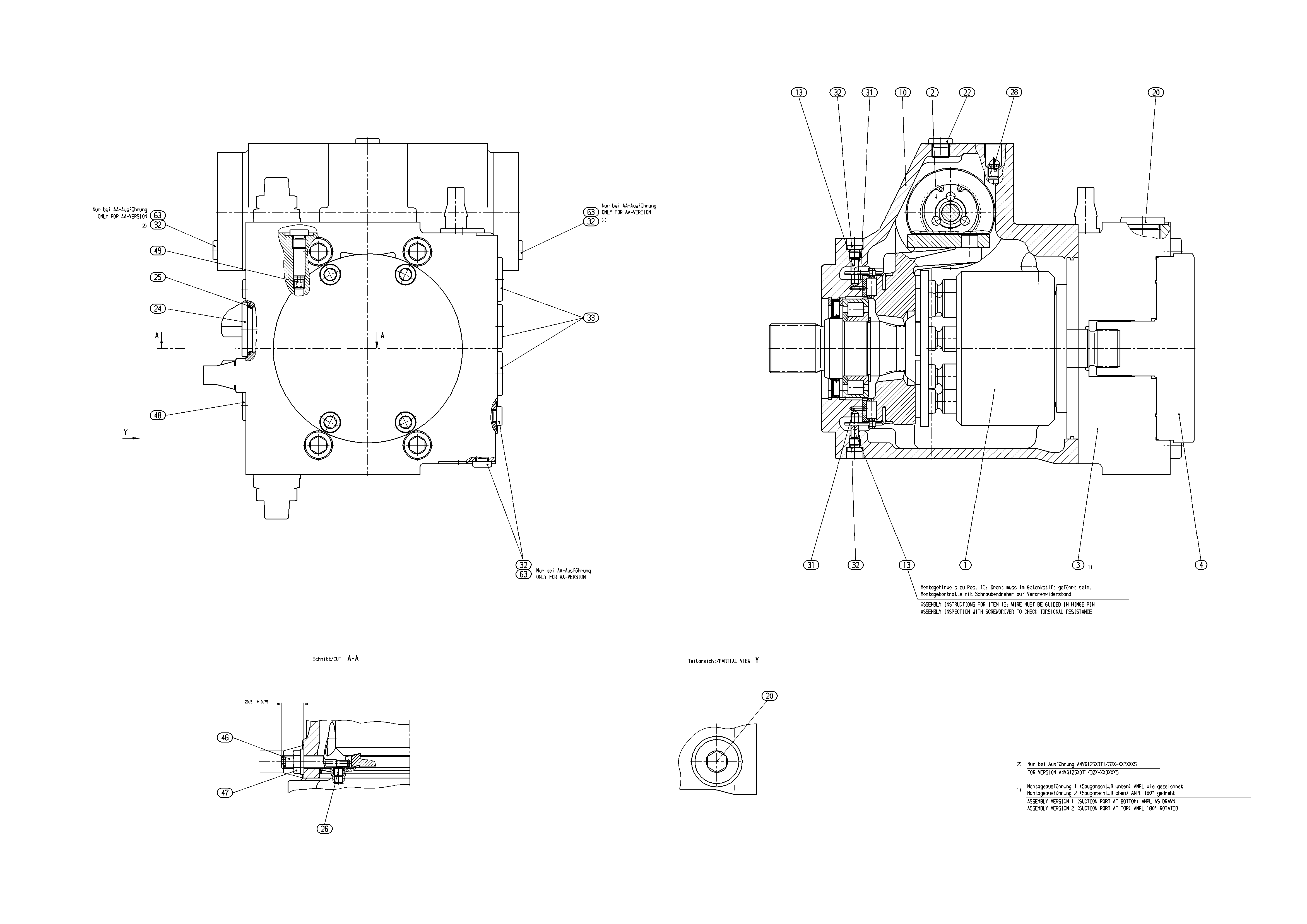 A4VG125DGDT1/32L-NAF02F021S-S — Zeichnung