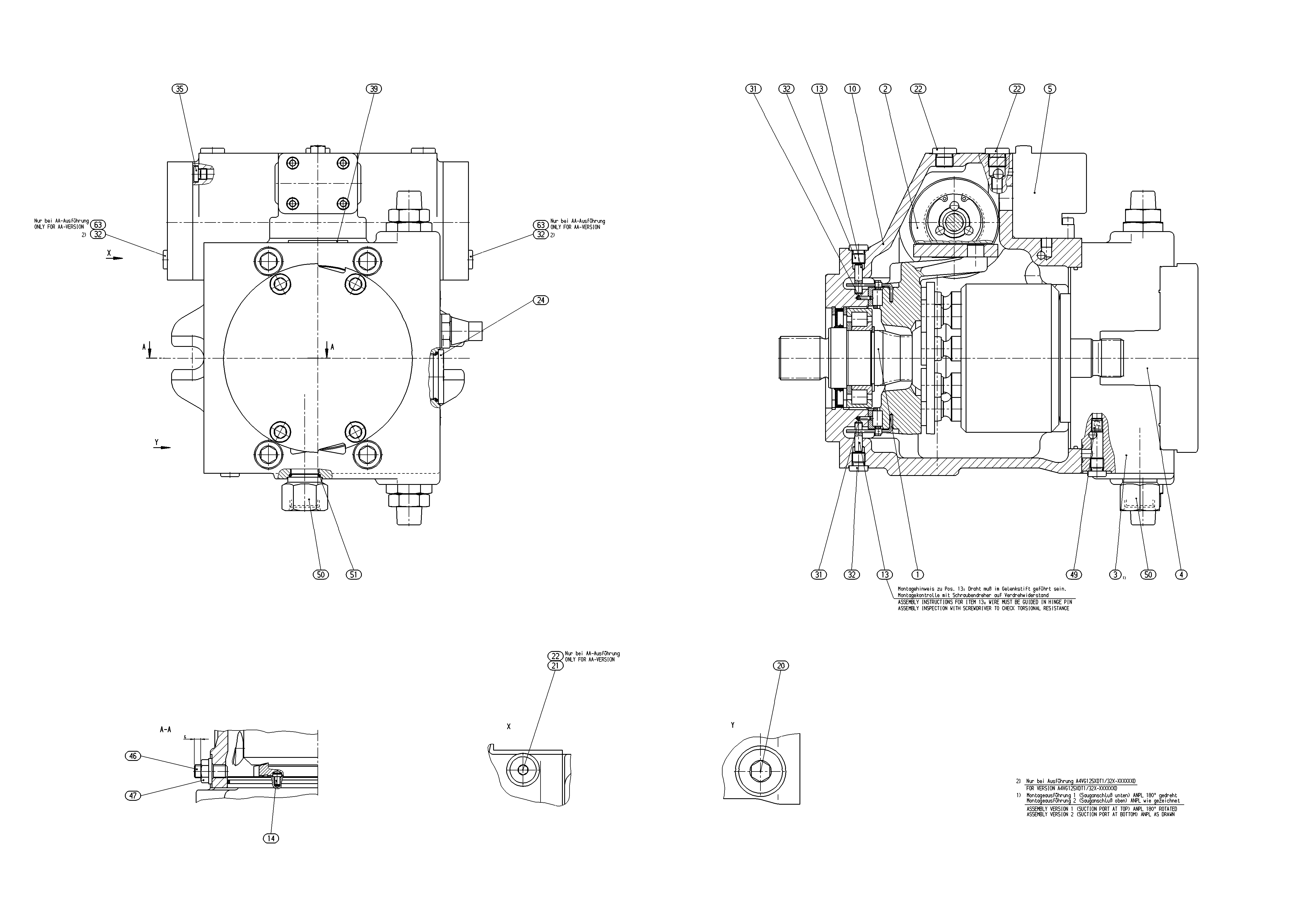 AA4VG125HD1/32L-NSFXXF001D-S — Zeichnung