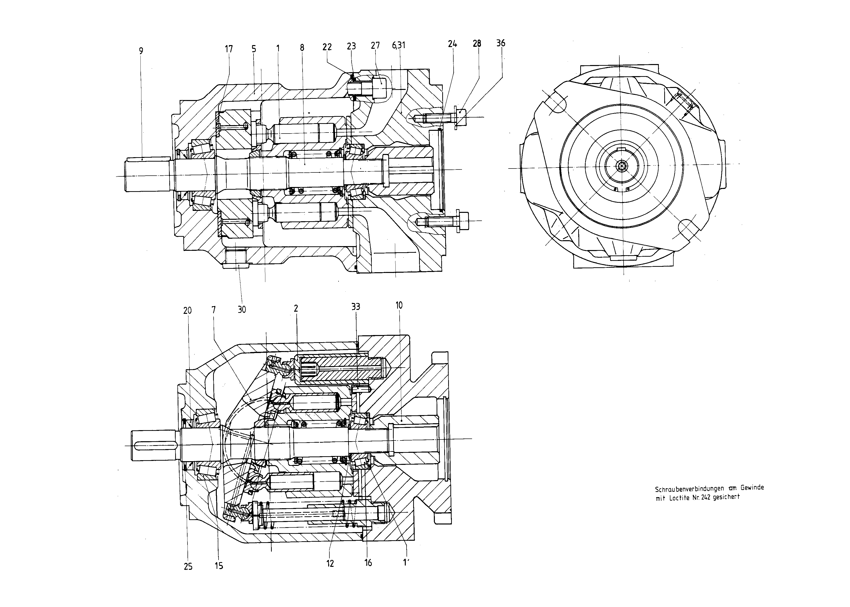 G A10V O 71 OV /31L-PSC92K01 -SO 13 — Zeichnung