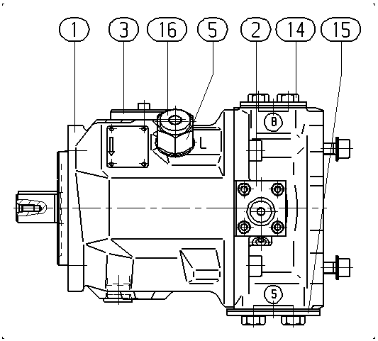 A AA10VSO 45 DFEH/31R-PKC12K52 — Zeichnung