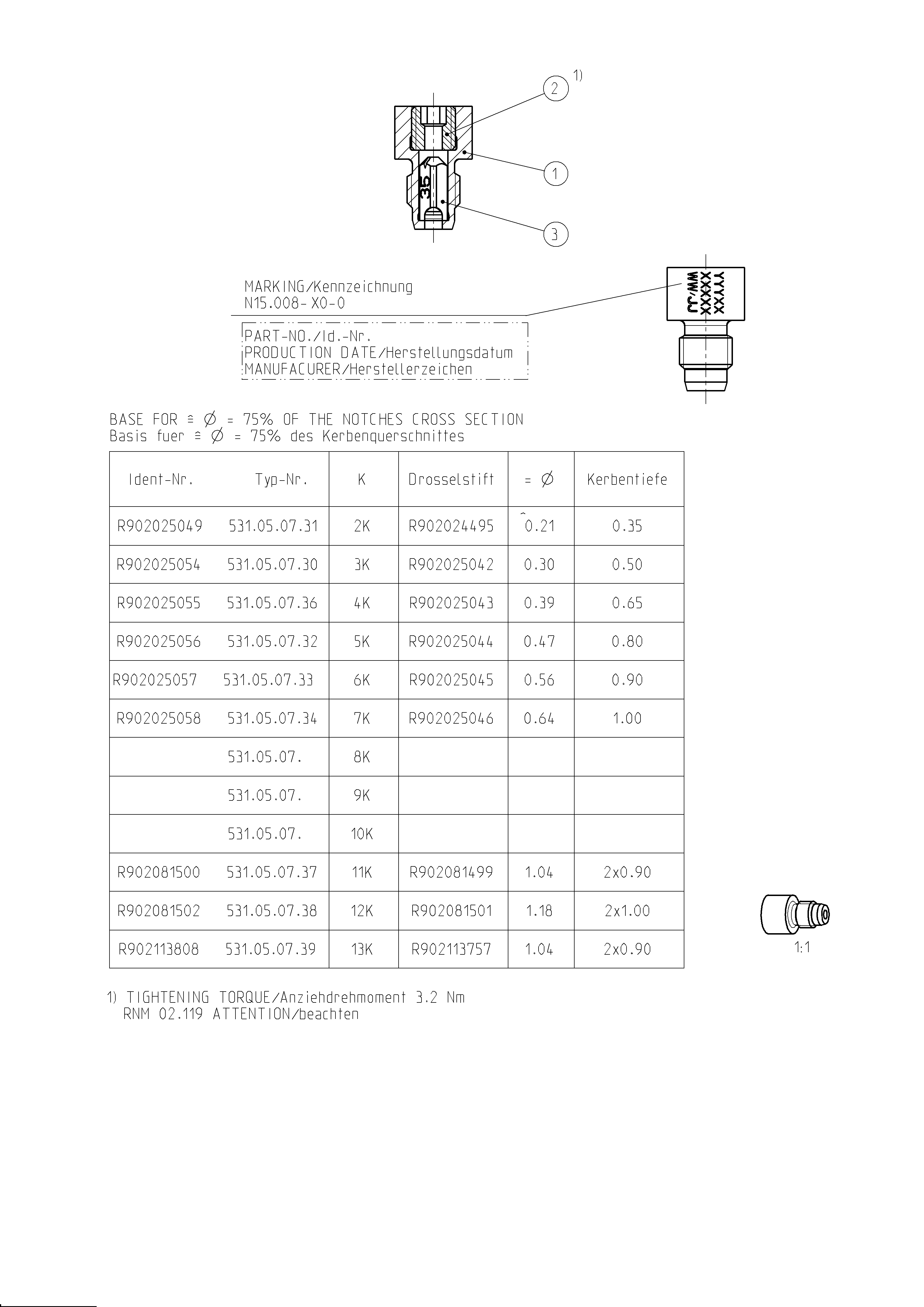 THROTTLE VALVE — Zeichnung