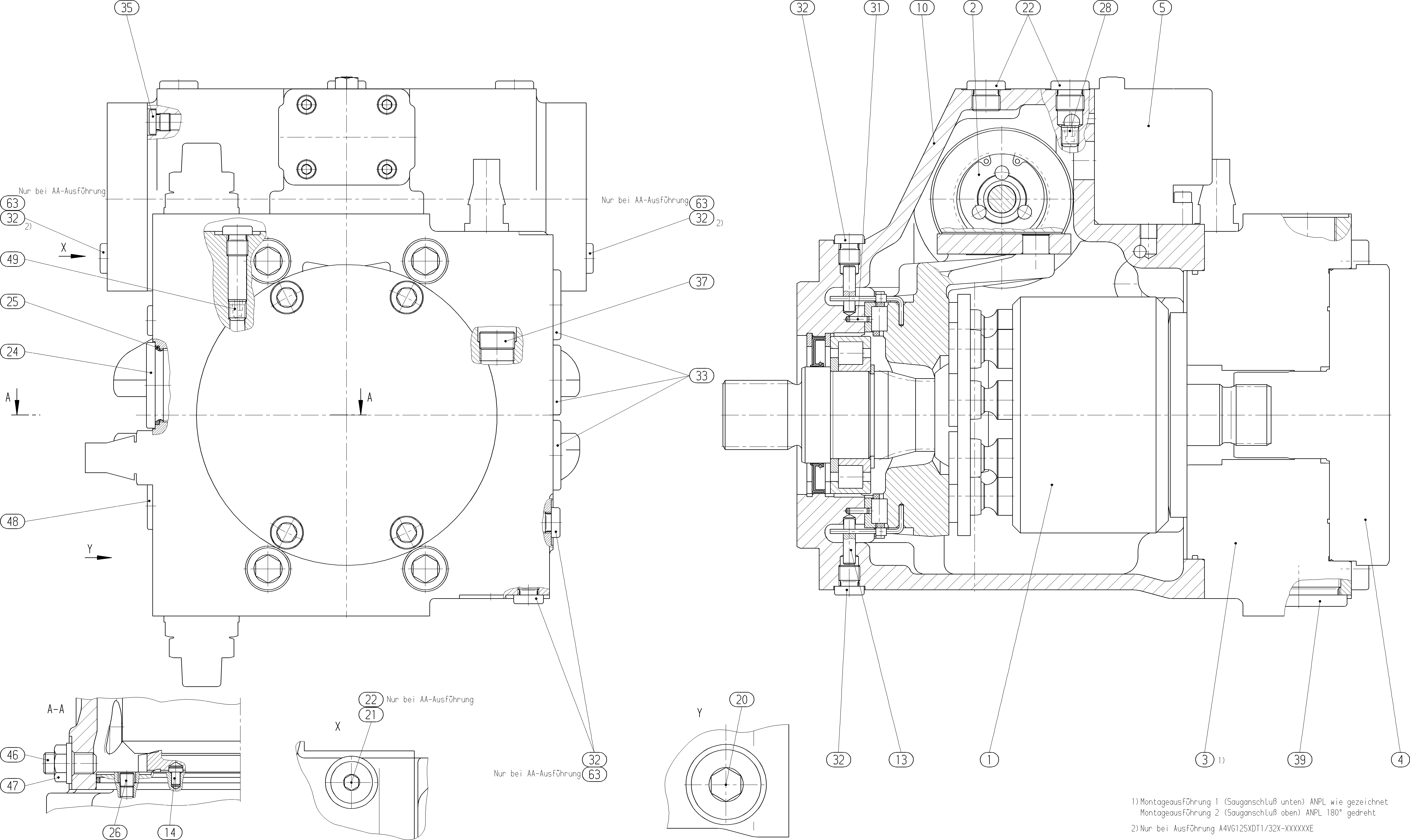 A4VG125EP1D1/32L-NSF02N001E — Zeichnung