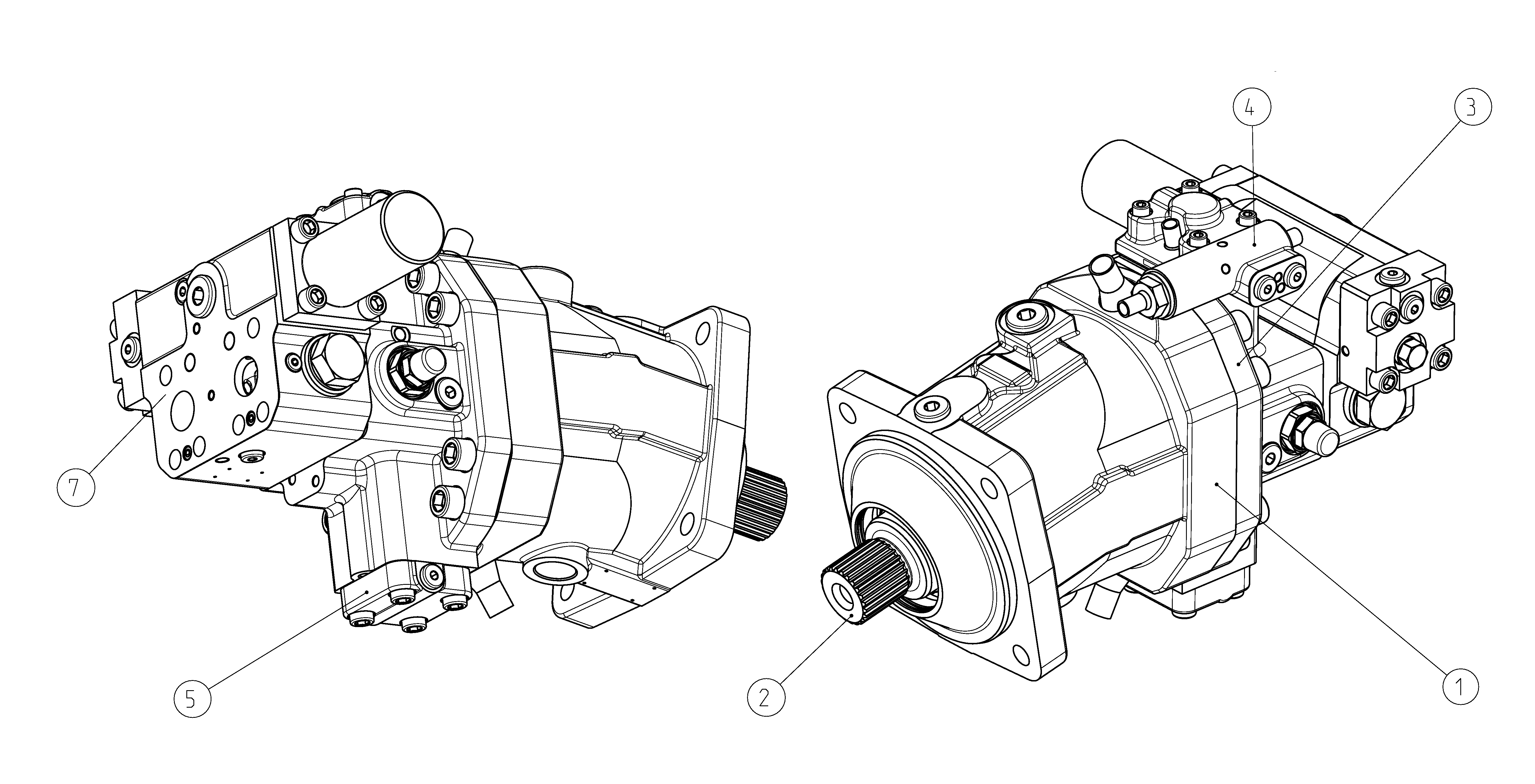 A6VM170HP5D20001G/71XWV0R4A28W0-S — Zeichnung