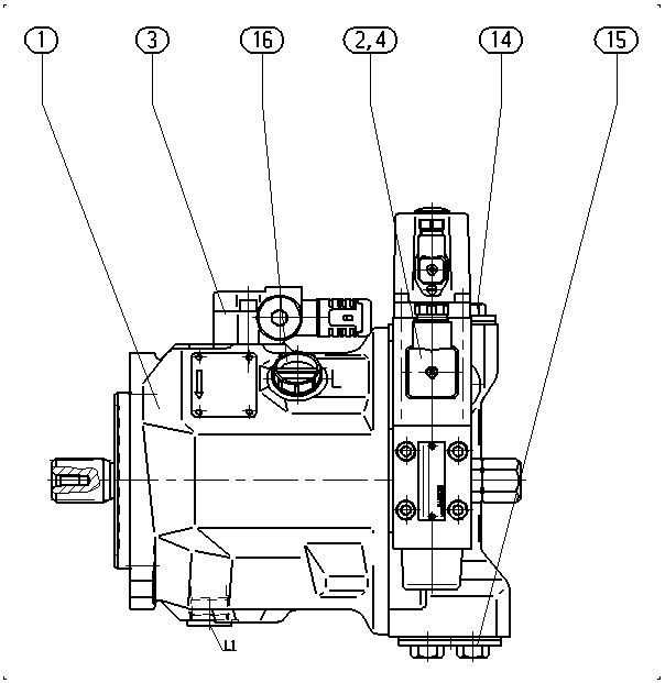 A A10V O 45 DFE1/31R-PSC62N00 -SO 97 — Zeichnung
