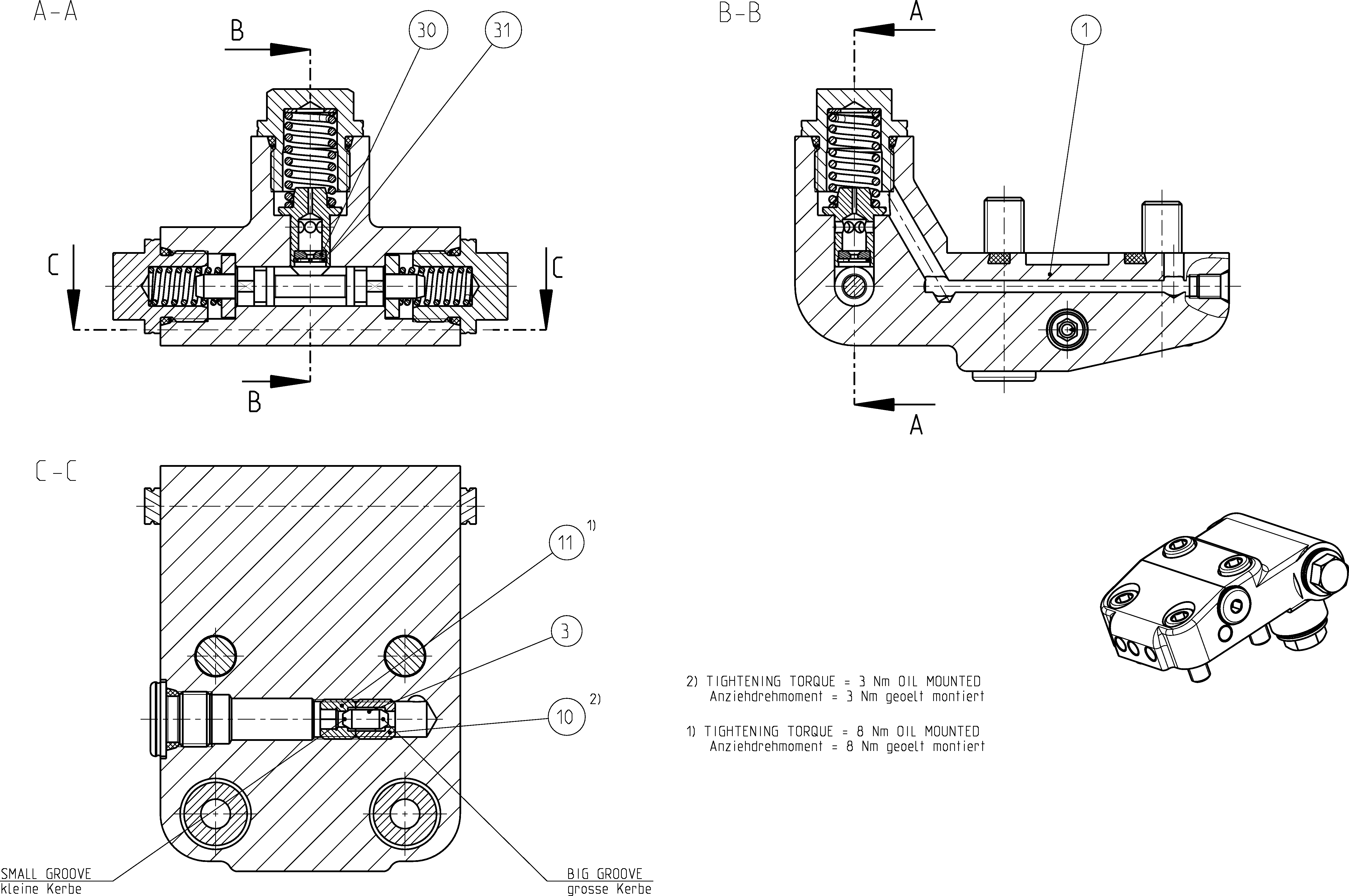 FLUSH/BOOST PRESSURE VALVE — Zeichnung