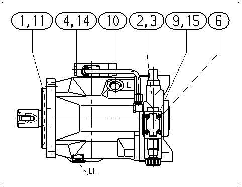 A A10V O140 DFLR/31R-PSD62N00 -S1100 — Zeichnung