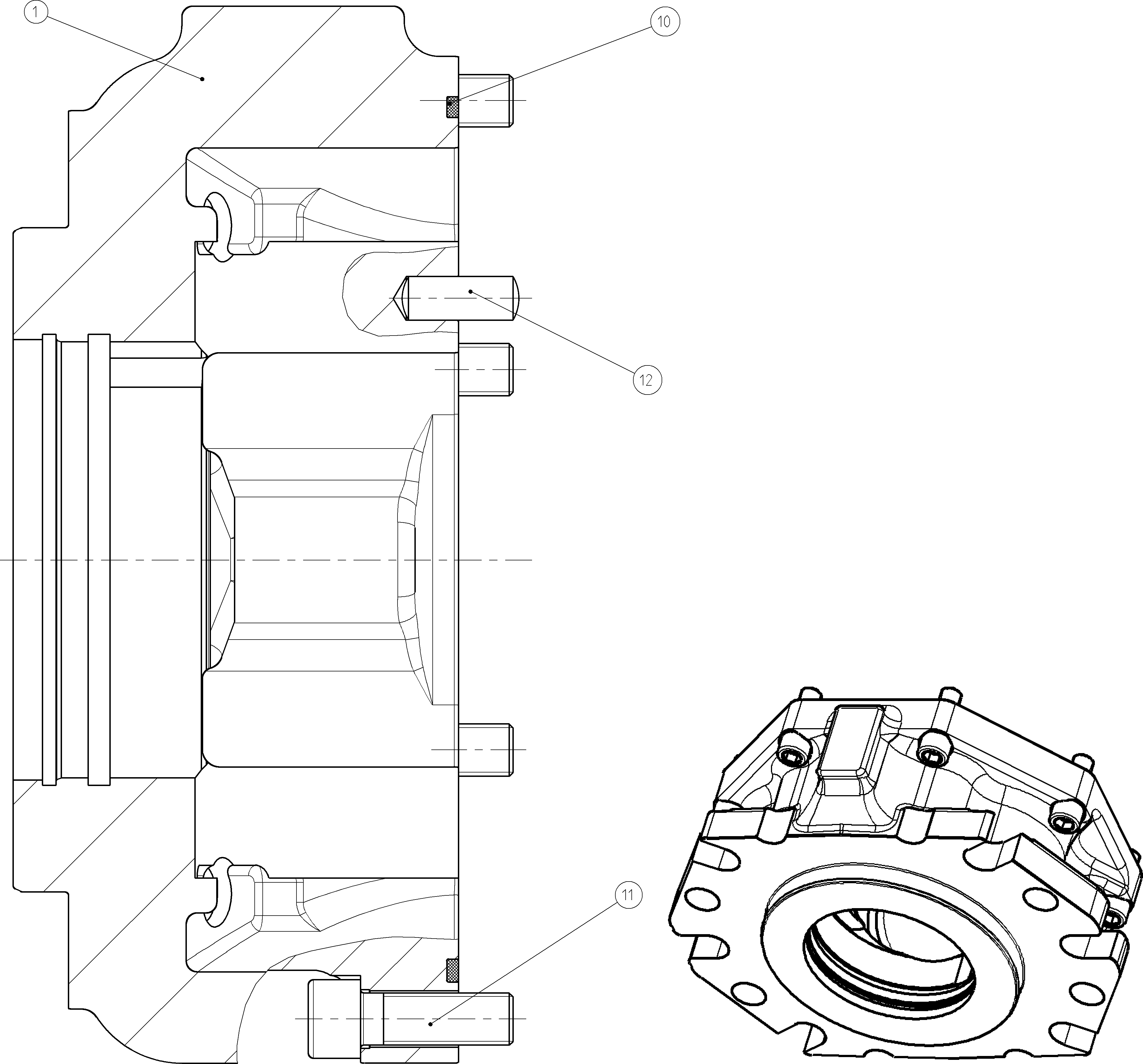 BEARING FLANGE — Zeichnung