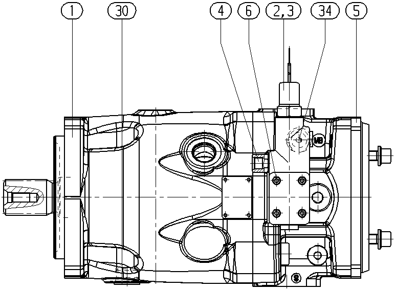 AA10VSO140DRG/32R-VSD32U68-S2100 — Zeichnung