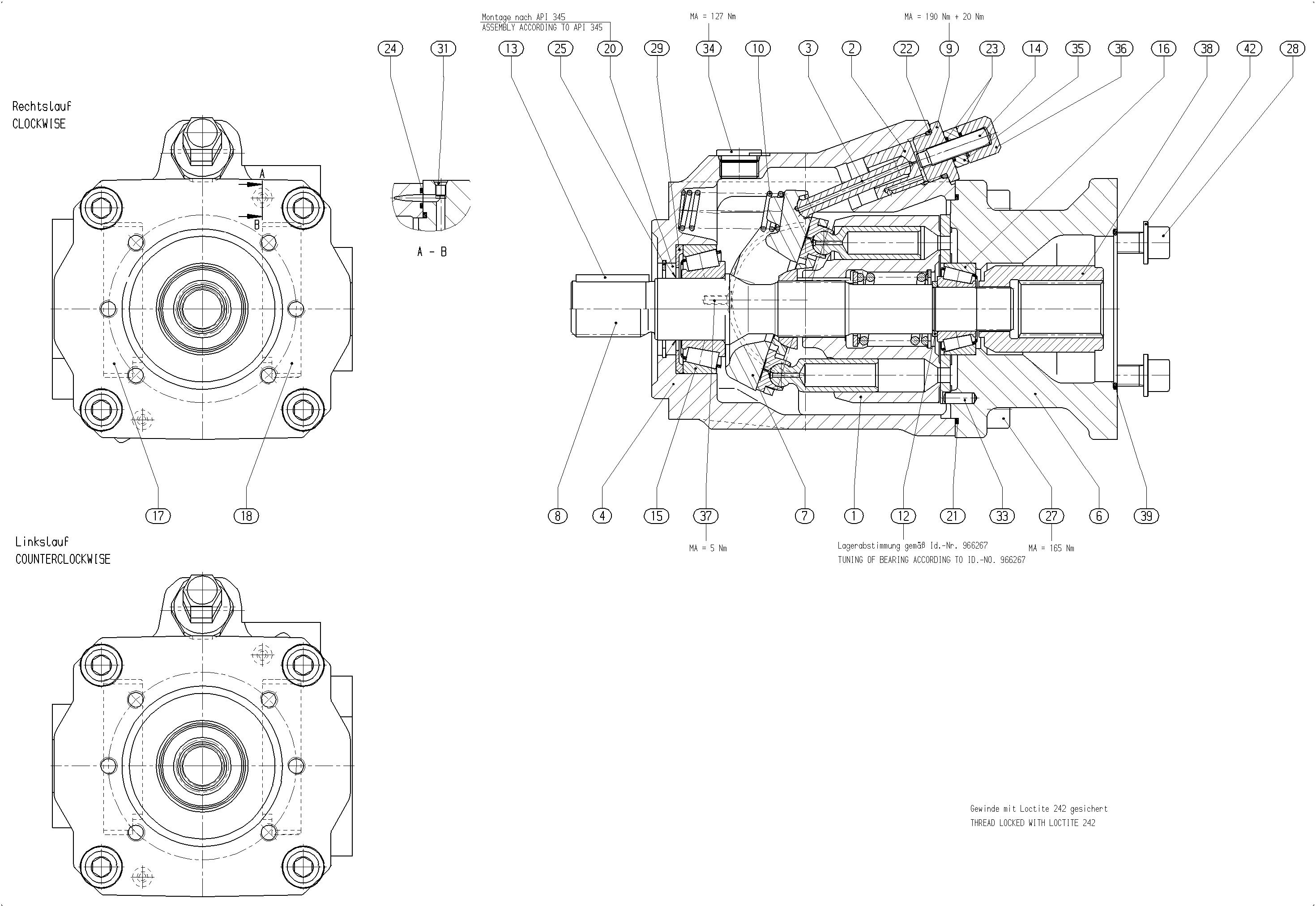 G A10V O 60 OV /52R-VWC12K52 -SO 97 — Zeichnung