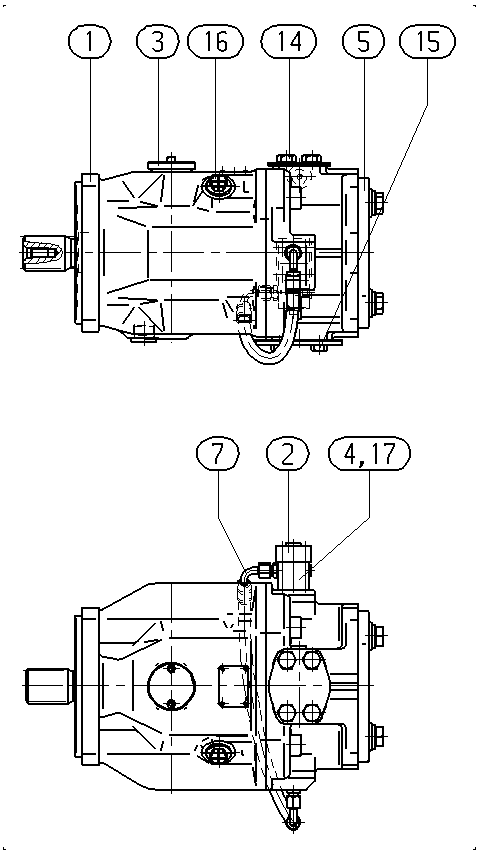 A A10VSO140 DFEH/31L-PSB12KC3 -SO487 — Zeichnung