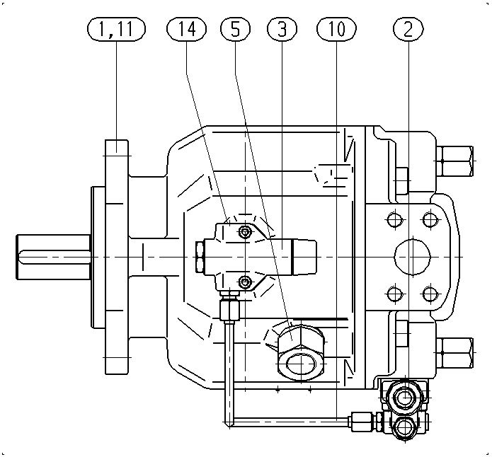 A A10V O100DFLR1/31R-VPC12N00M — Zeichnung