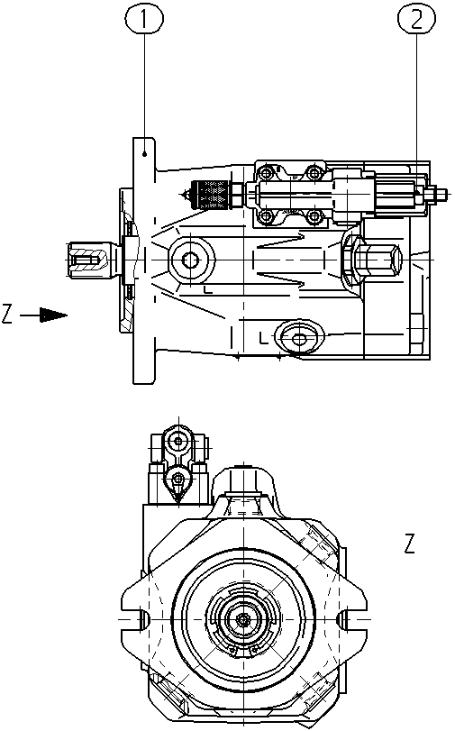AL A10V O 60 DFR1/52L-VUC11N00 -S2405 — Zeichnung